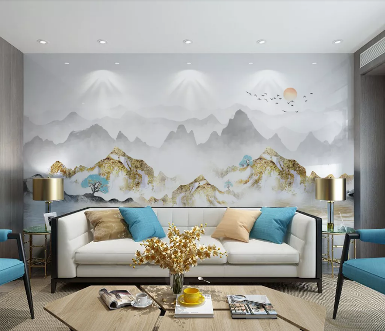 3D Sun Bird Tree WC2337 Wall Murals