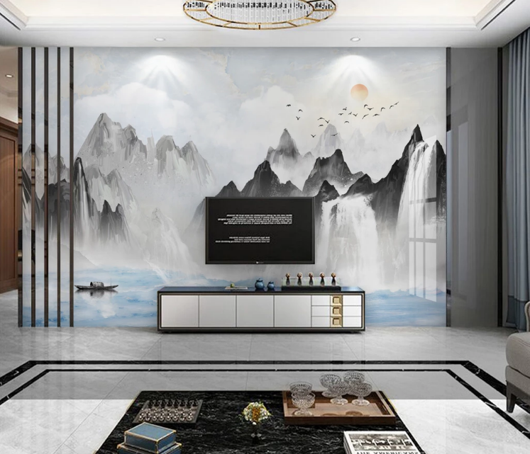 3D Waterfall Canyon WC2116 Wall Murals