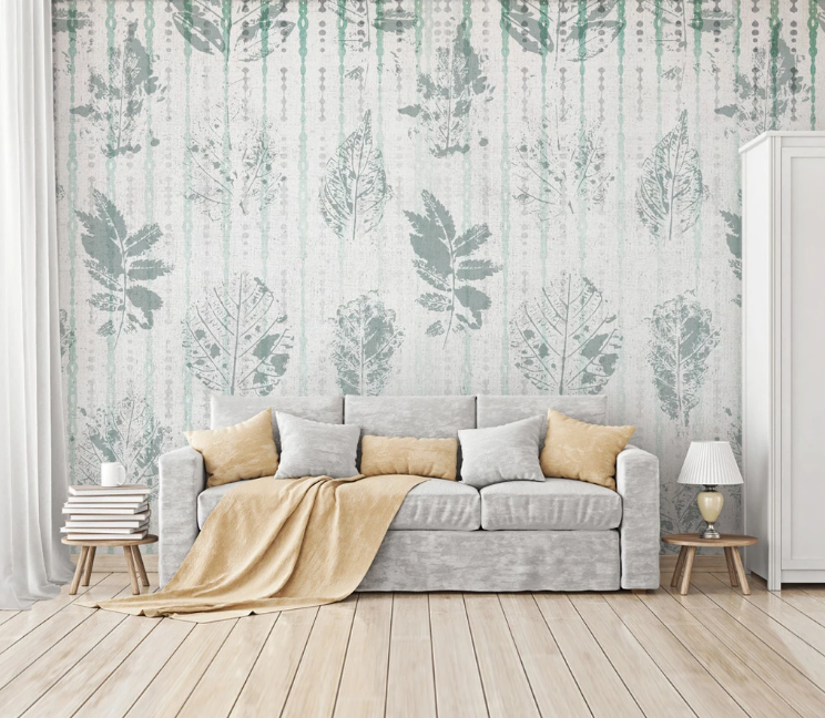 3D Leaf Pattern WC1972 Wall Murals