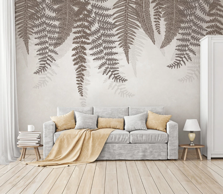 3D Gray Grass WC1947 Wall Murals