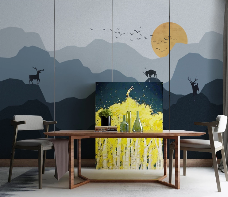 3D Sun Valley Fawn WC1913 Wall Murals