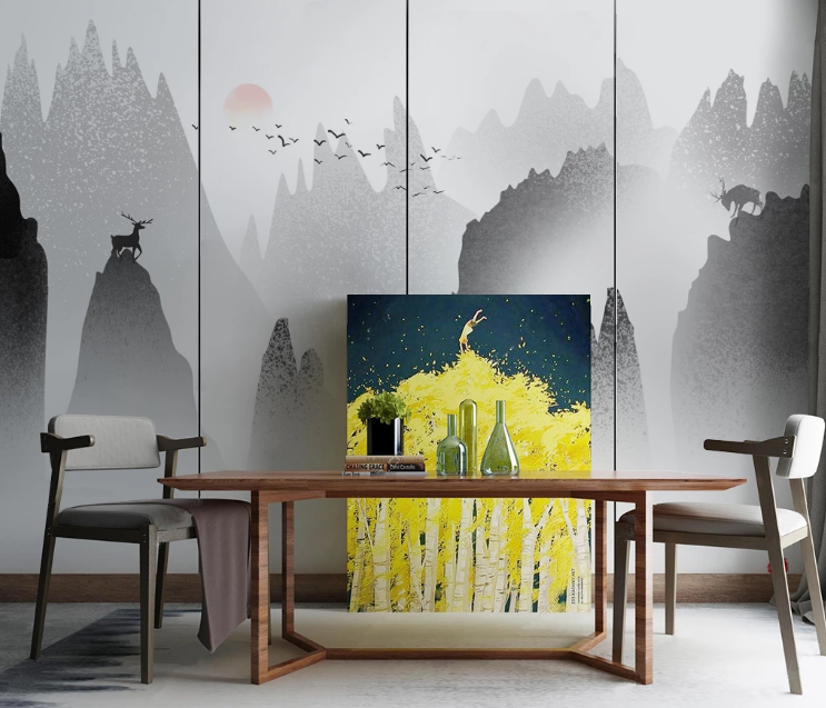 3D Mountain Forest WC1911 Wall Murals