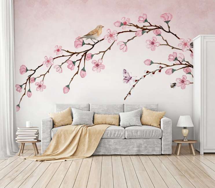 3D Plum Blossom WC1818 Wall Murals