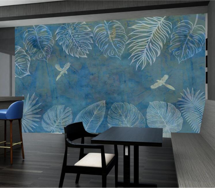 3D Doodle Leaf Bird WC2341 Wall Murals