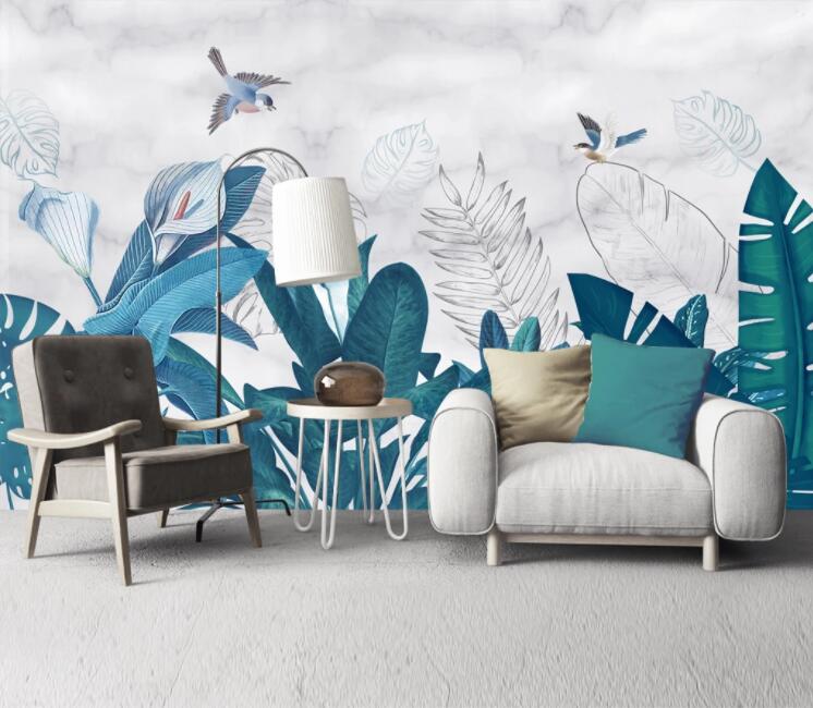 3D Lily Bird WC2153 Wall Murals