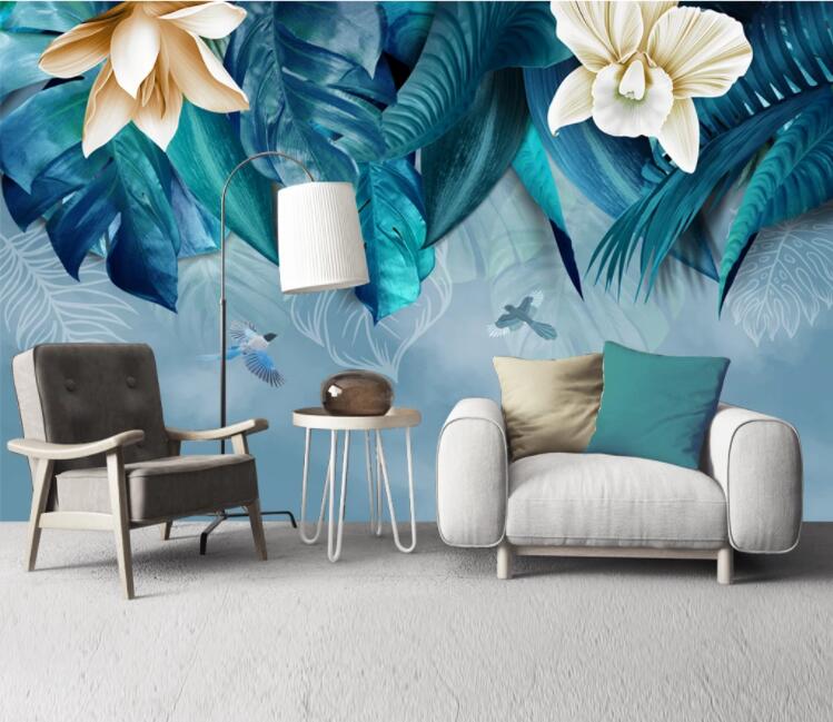 3D Lush Leaves WC2147 Wall Murals