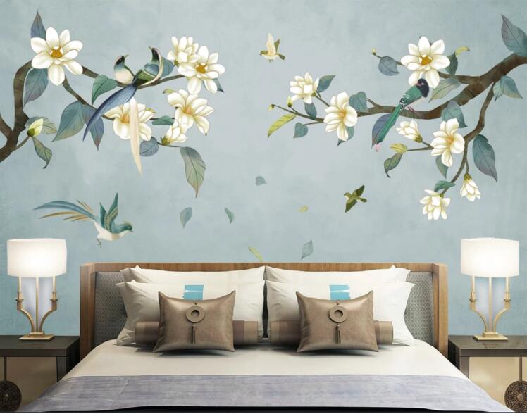 3D Flower Bird WC2001 Wall Murals