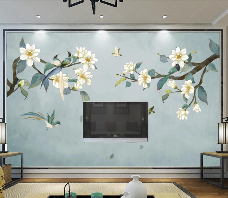 3D Flower Bird WC2001 Wall Murals