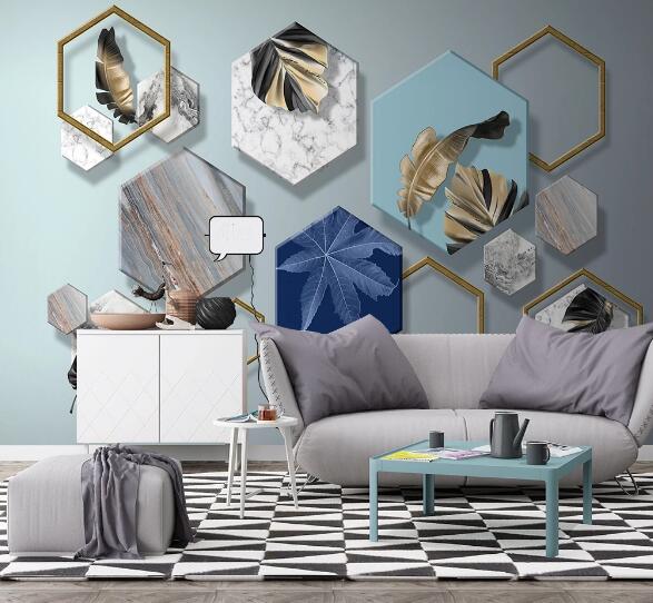 3D Leaf Texture WC1845 Wall Murals