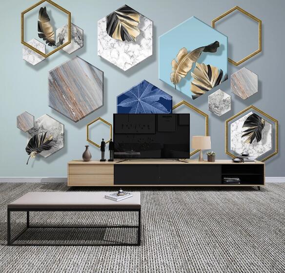 3D Leaf Texture WC1845 Wall Murals