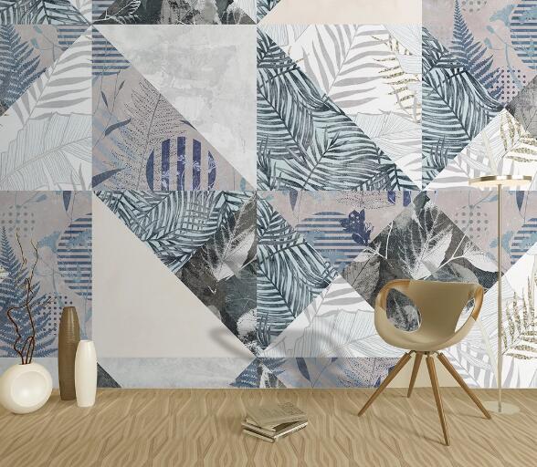 3D Leaf Square WC1844 Wall Murals