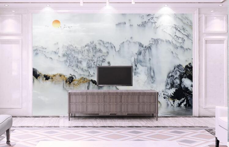 3D Mountain Peak WC1053 Wall Murals