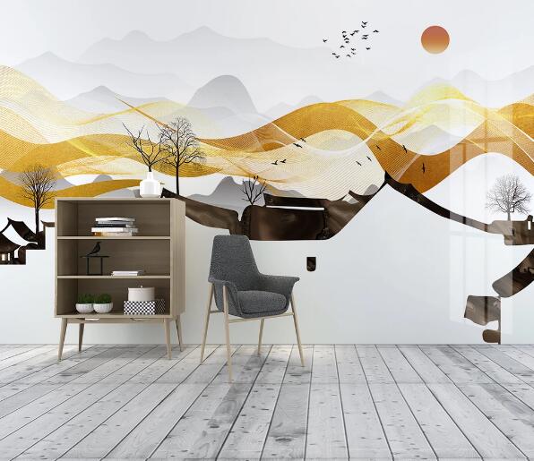 3D House Wall WC1804 Wall Murals