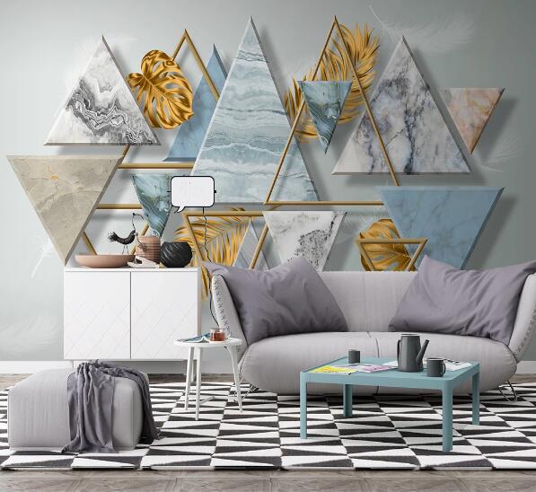 3D Triangle Leaf WC2784 Wall Murals