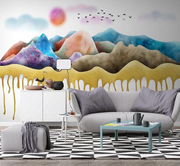 3D Color Mountain WC1688 Wall Murals