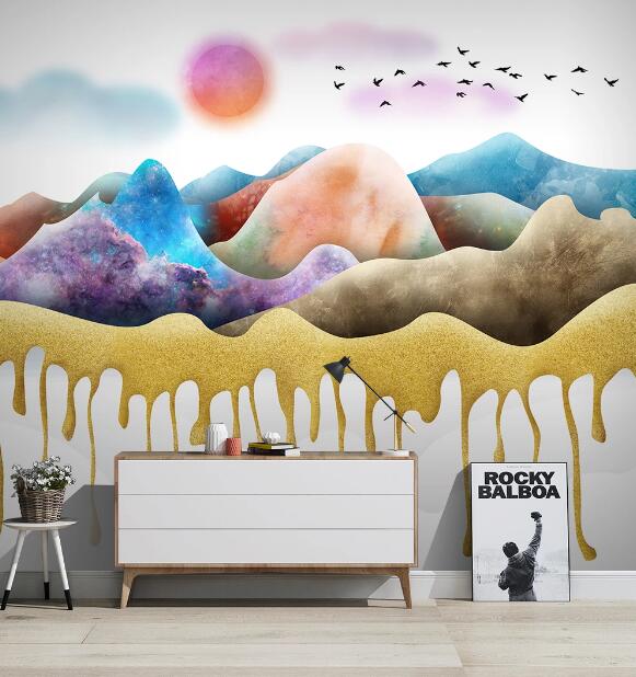 3D Color Mountain WC1688 Wall Murals