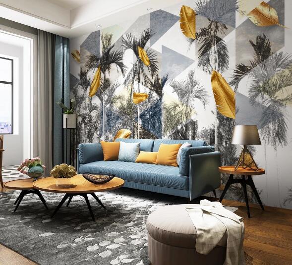 3D Forest Feather WC1678 Wall Murals