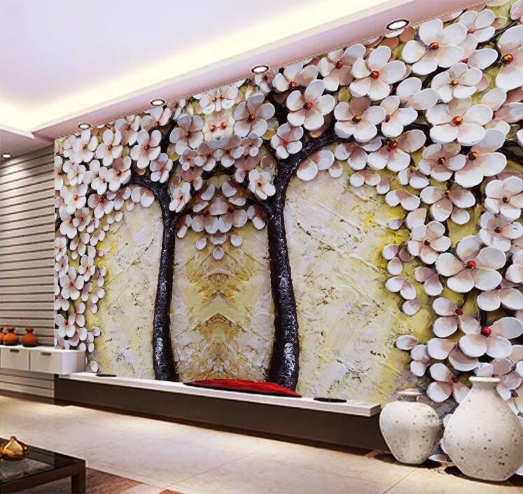 3D Plum Blossom WC864 Wall Murals