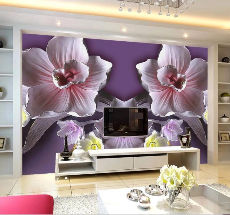 3D Ceramic Safflower WC856 Wall Murals