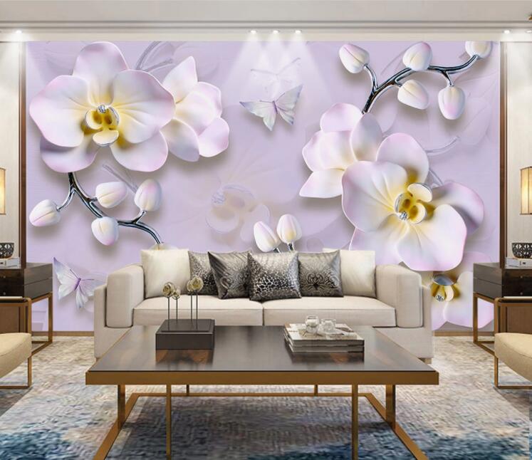 3D Butterfly Rose WC1785 Wall Murals