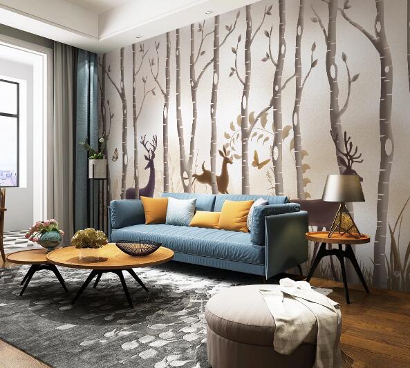 3D Deer Forest WC1611 Wall Murals