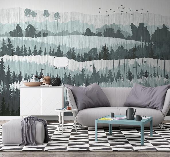 3D Forest Pattern WC1610 Wall Murals