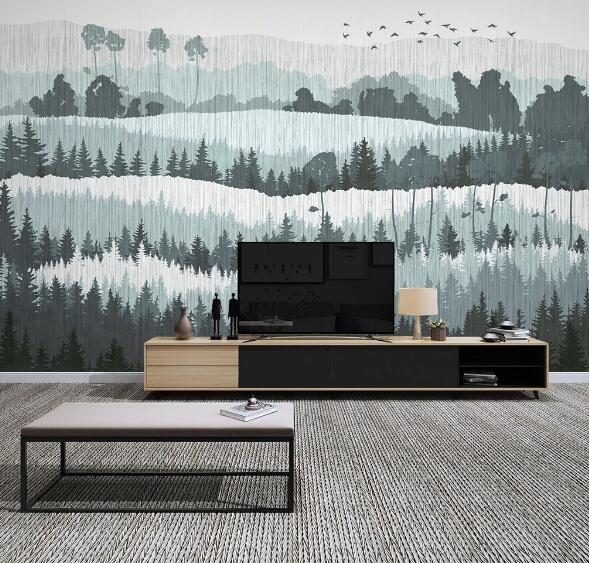 3D Forest Pattern WC1610 Wall Murals