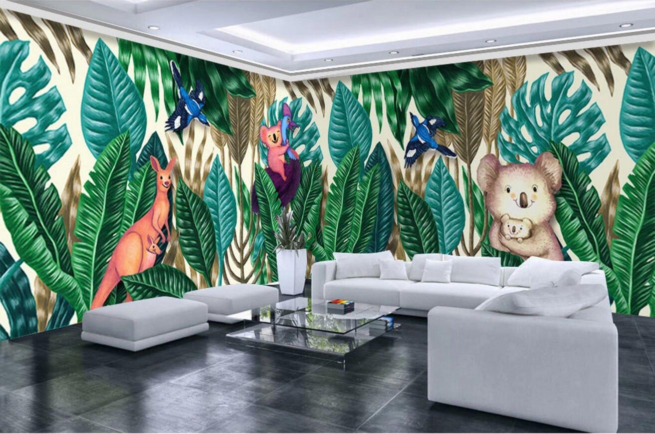 3D Koala Kangaroo WC383 Wall Murals