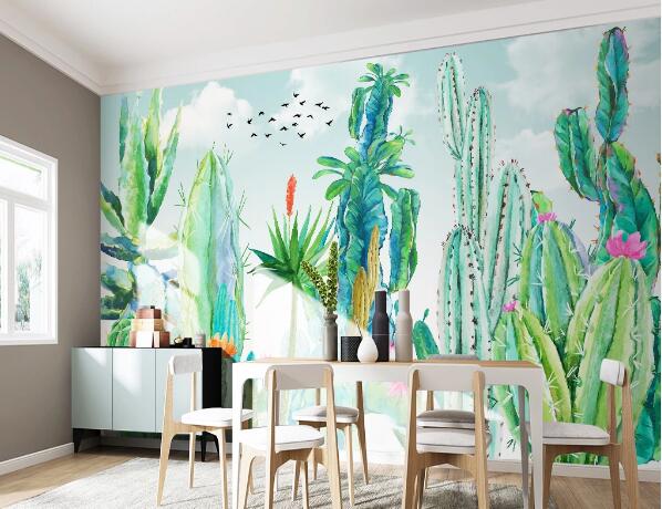 3D Cactus Flower WC1523 Wall Murals