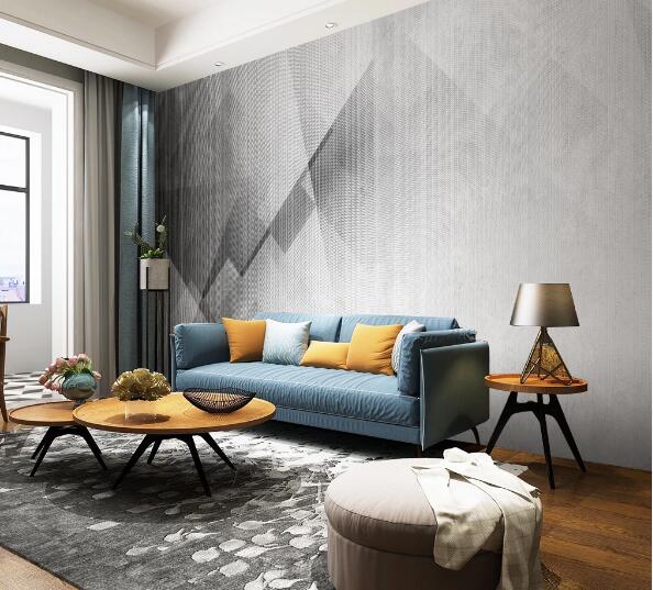 3D Gray Triangle WC1504 Wall Murals