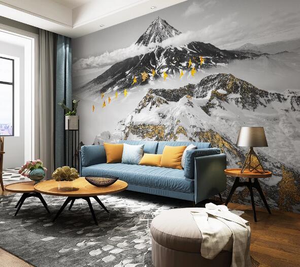 3D Snow Mountain WC1463 Wall Murals