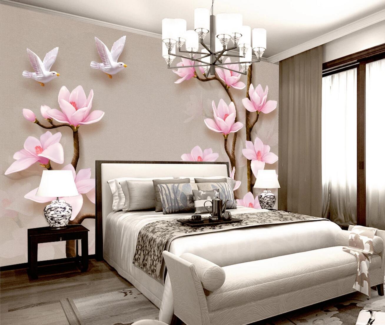 3D Pink Flower WC483 Wall Murals