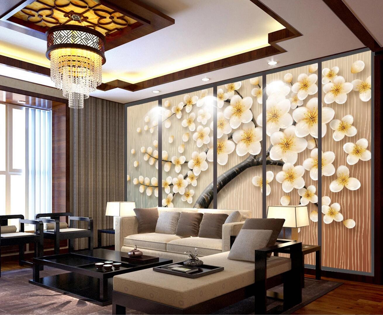 3D Plum Blossom WC445 Wall Murals