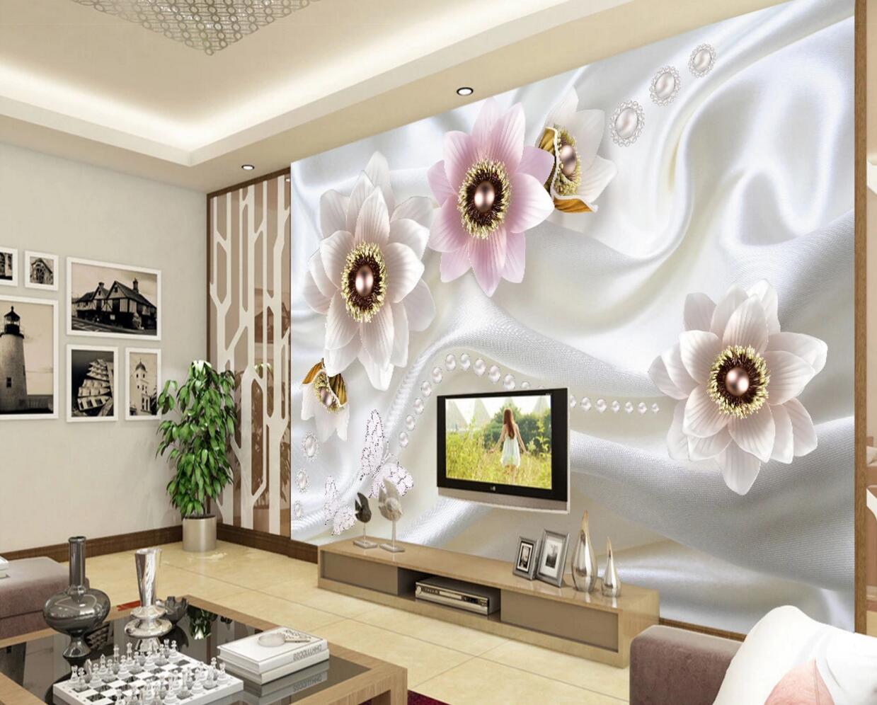 3D Pearl Butterfly WC770 Wall Murals