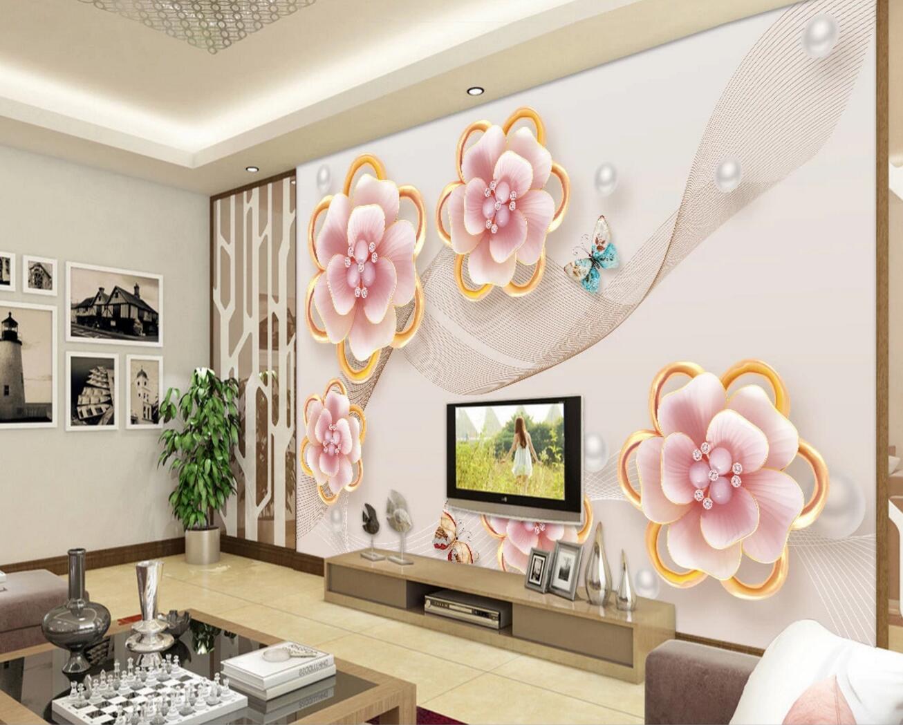 3D Butterfly Jewelry WC878 Wall Murals