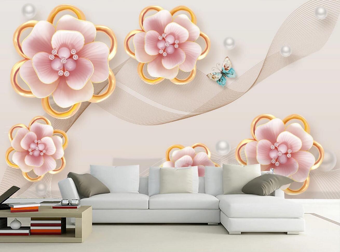 3D Butterfly Jewelry WC878 Wall Murals