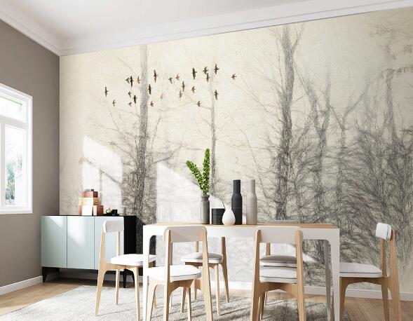 3D Sketch Forest WC1271 Wall Murals