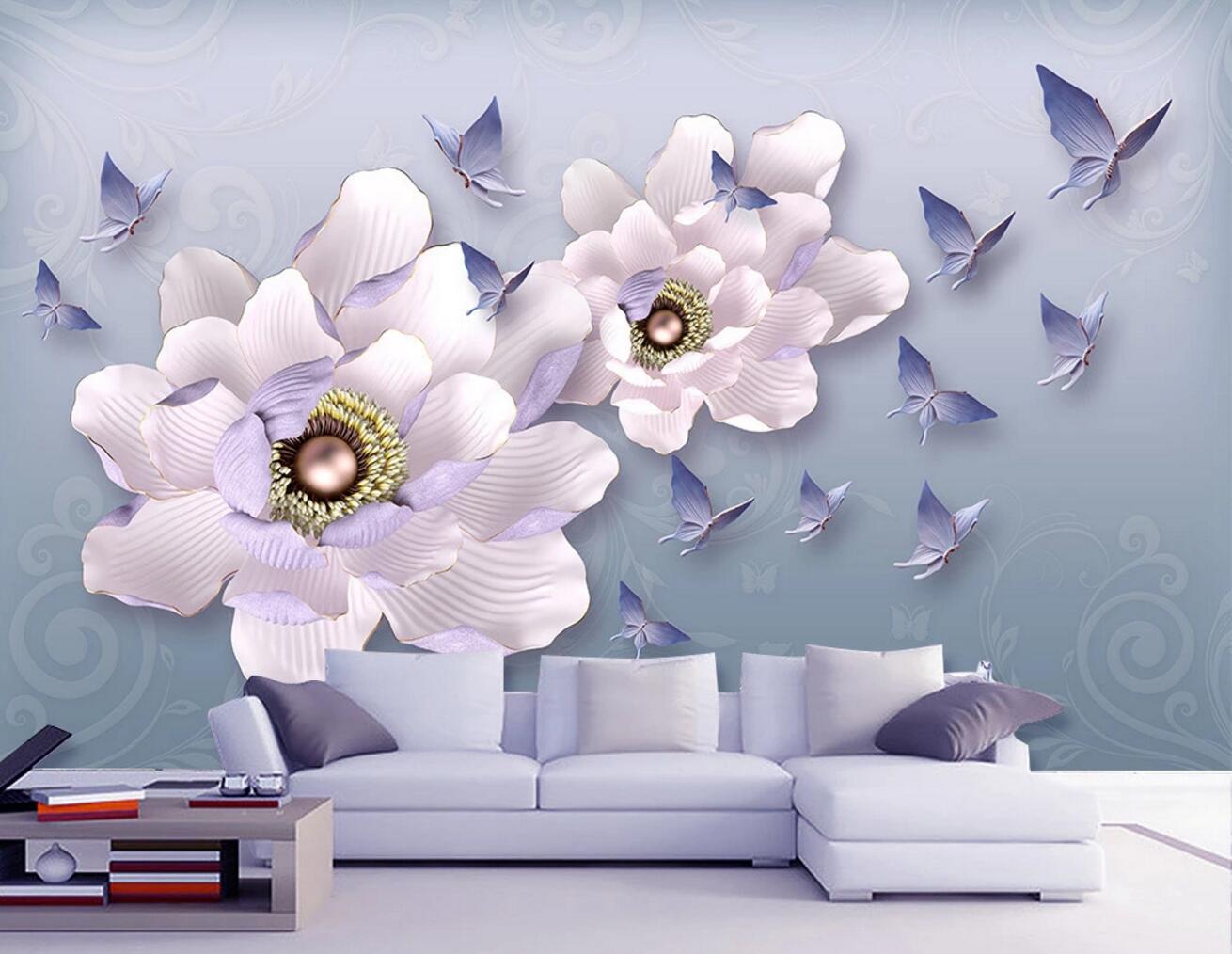 3D Butterfly Flying WC796 Wall Murals