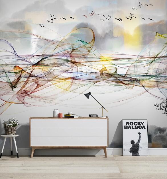 3D Boat Tree WC1265 Wall Murals