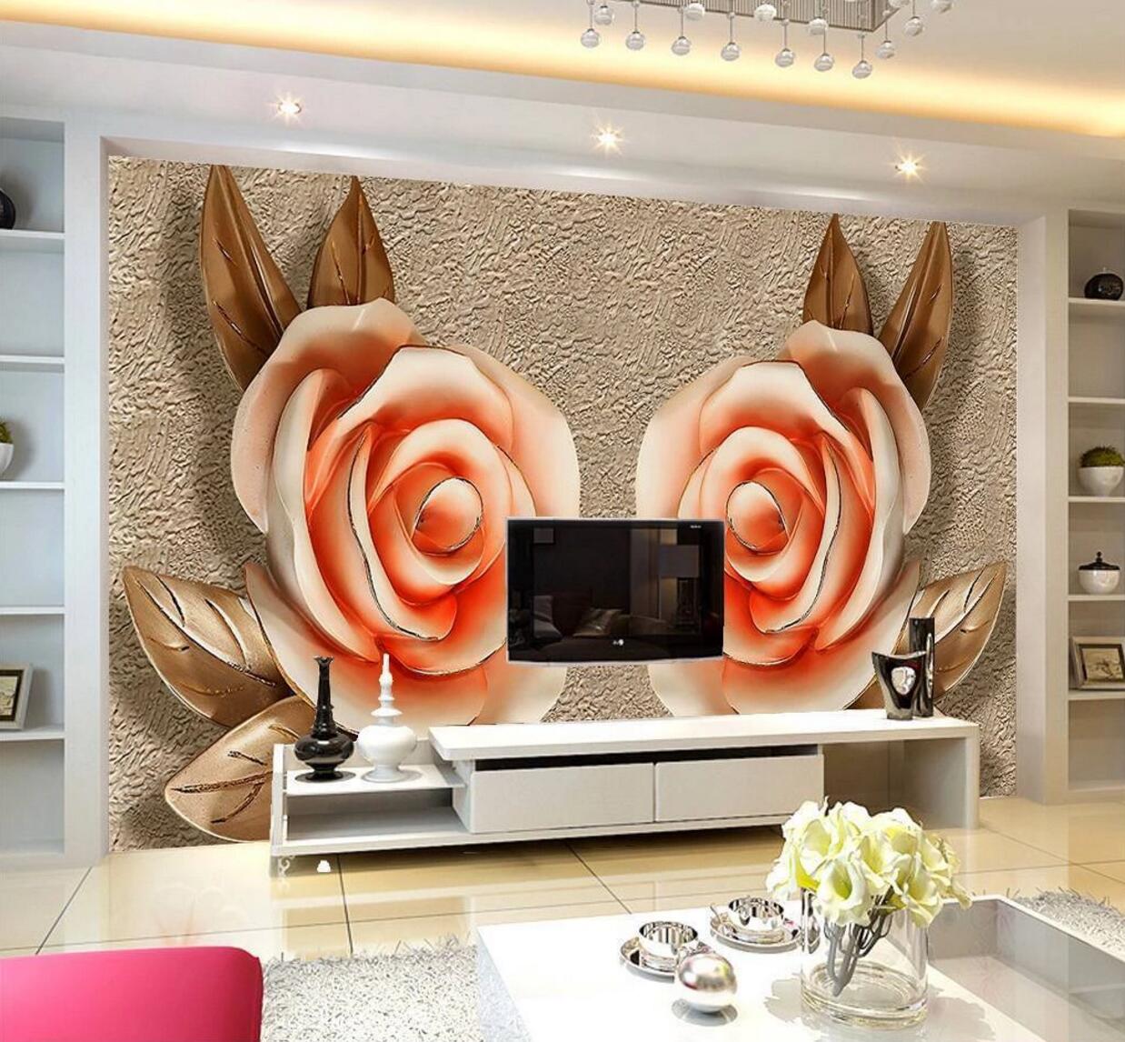 3D Bright Rose WC847 Wall Murals