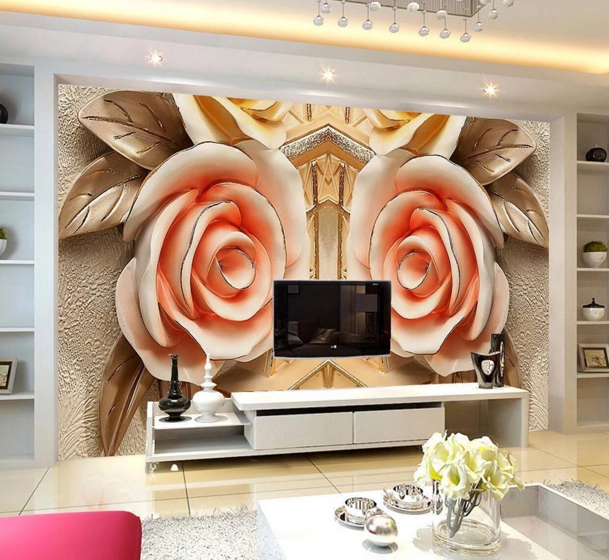 3D Beautiful Rose WC846 Wall Murals