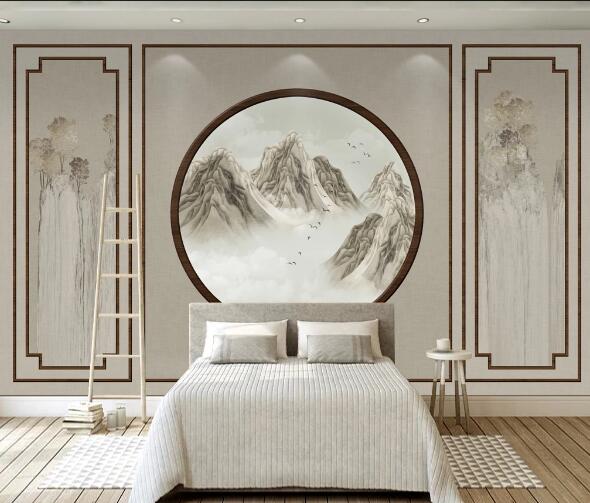 3D Mountain Cloud WC2037 Wall Murals