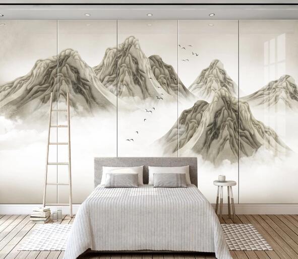 3D Mountain Canyon WC1985 Wall Murals