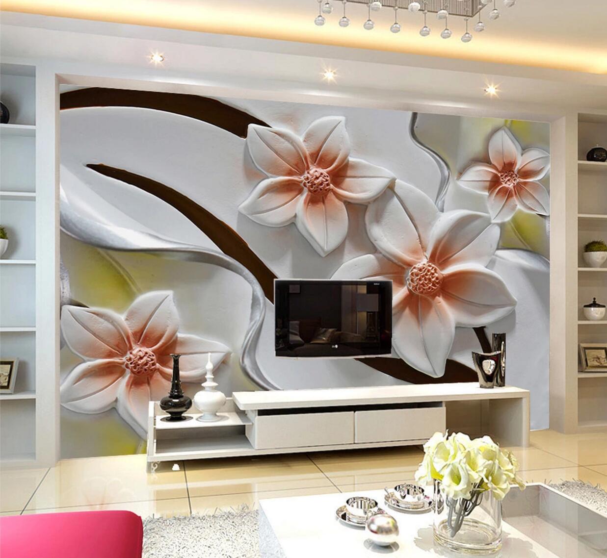 3D Blooming Flower WC696 Wall Murals