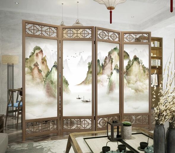 3D Green Mountain WC1902 Wall Murals