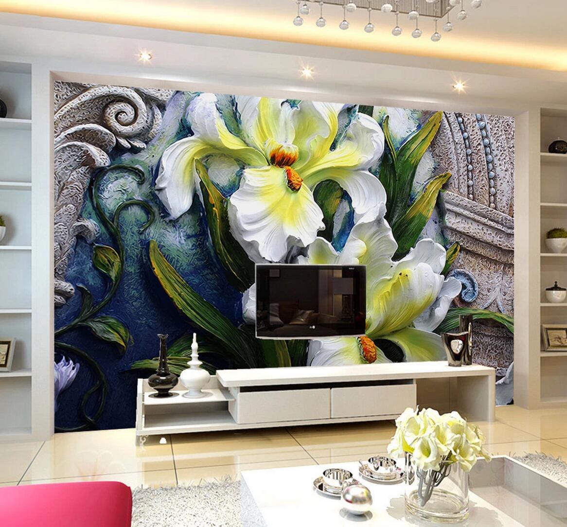 3D Carving Flower WC644 Wall Murals