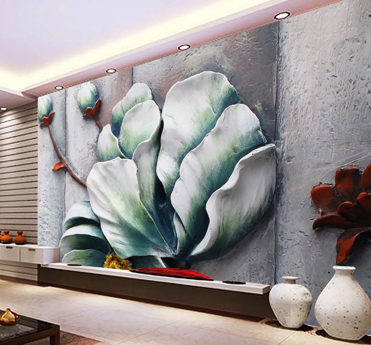 3D Embossed Flower WC642 Wall Murals