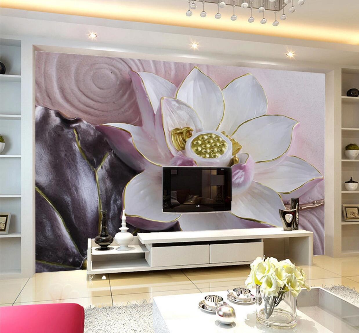 3D Phnom Penh Lotus WC632 Wall Murals