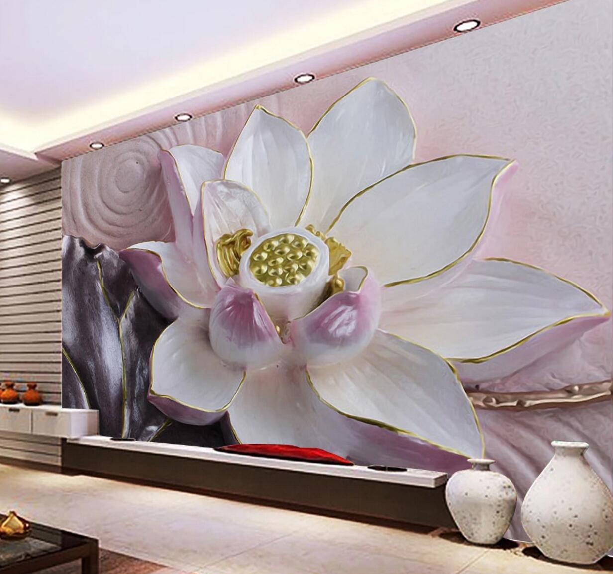 3D Phnom Penh Lotus WC632 Wall Murals