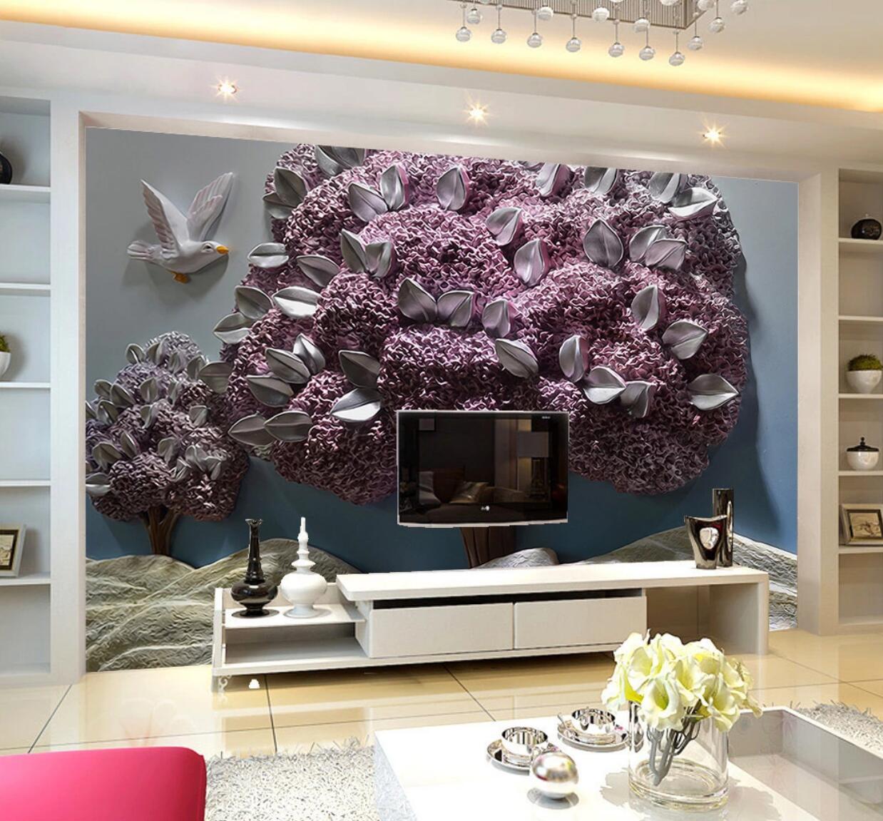 3D Relief Tree WC605 Wall Murals